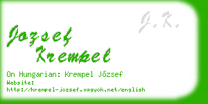 jozsef krempel business card
